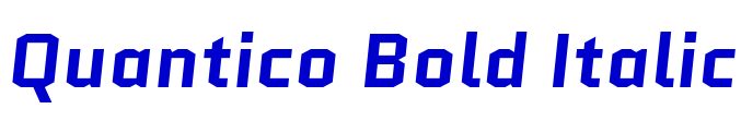 Quantico Bold Italic font